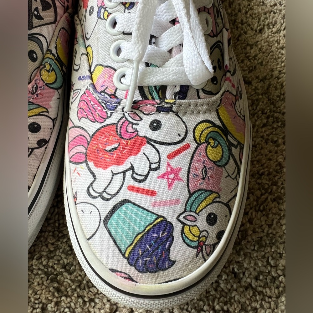 Colorful Unicorn and Cupcake Vans Sneakers - Picture 9 of 9